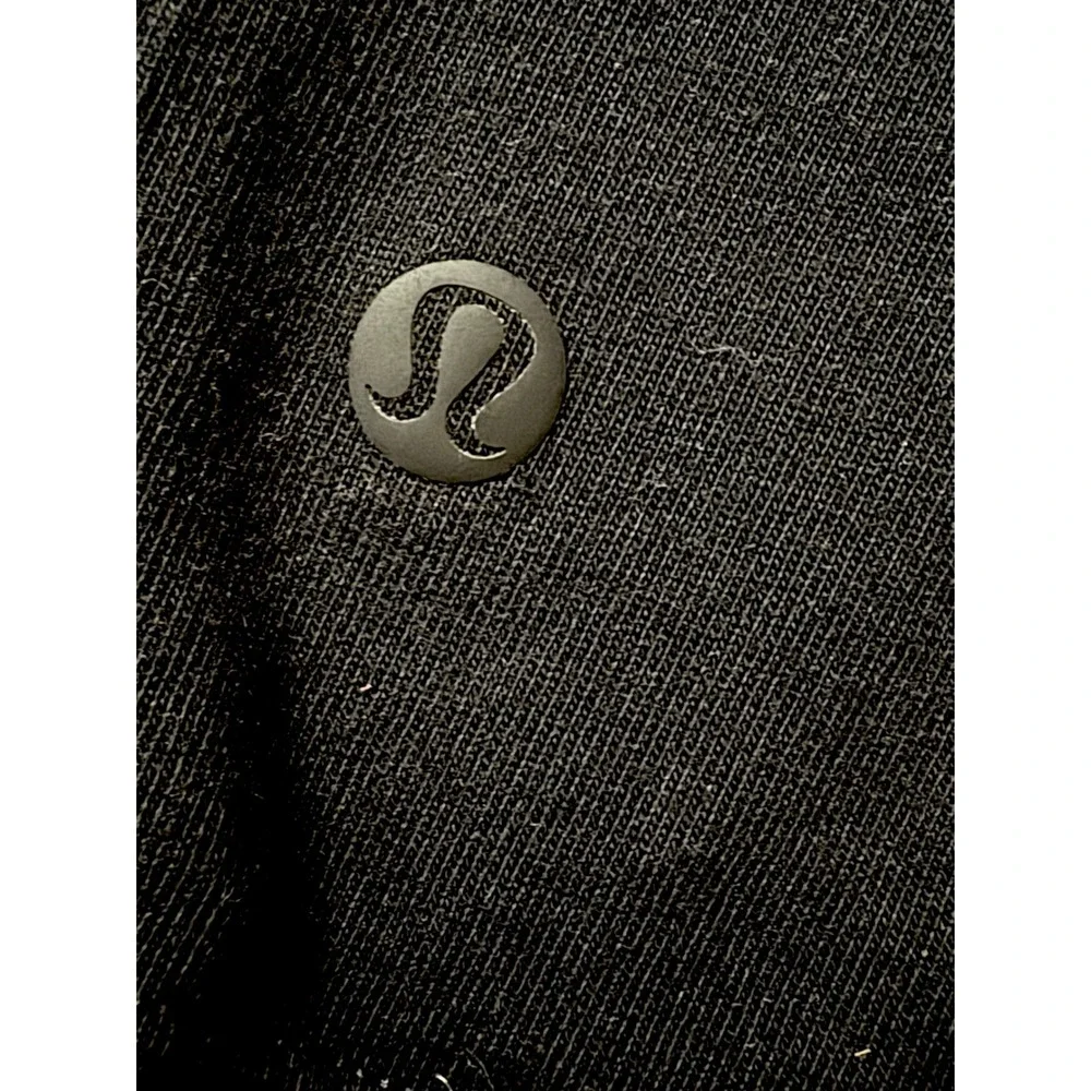 Lululemon Black Short Sleeve Cropped Crew‎ Neck T-Shirt Womens Activewear
